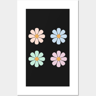 Bib flower pastel daisies Posters and Art